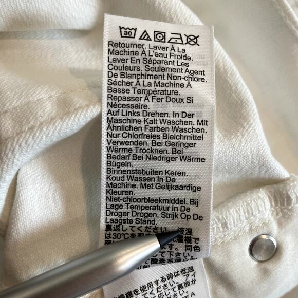 J.Crew 1996 Slim Wide Leg Jean Denim Vacation Holiday Date Trip CH680 White 26 - Picture 16 of 16